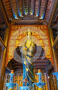 Bai Dinh Buddhist temple in Ning Binh Vietnam filled with architectural marvels of statues