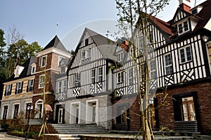 Bai Lu, China: Half-Timbered French-Styled Houses