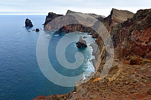 Baia de Abra  most eastern  sea cliffs of Madeira Portugal