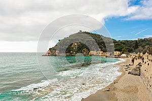 Baia dei Saraceni (Saraceni Bay) Beach in Varigotti, Liguria, Italy