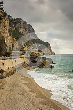 Baia dei Saraceni (Saraceni Bay) Beach in Varigotti, Liguria, Italy