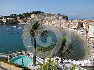 Baia del Silenzio, Sestri Levante Italia.. One of the most beautiful destinations of the Ligurian Riviera