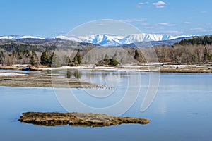 Baie de Cap-Chat spring canadian landscape, Gaspésie, Québec, Canada