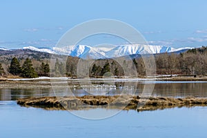 Baie de Cap-Chat spring canadian landscape, Gaspésie, Québec, Canada