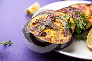 Baigan fry also known as eggplant or brinjal fry