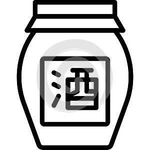Baijiu icon ,Chinese New Year vector illustration photo