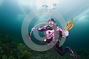 Baikal ice diver