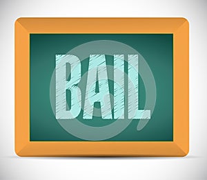 bail board sign illustration design