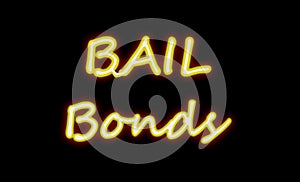 Bail bond sign on black