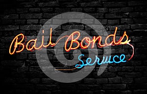 Bail Bond sign on wall