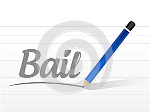 bail message sign illustration design