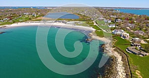 Bailey Beach aerial view, Newport, Rhode Island, USA