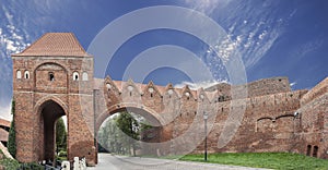 Bailey in old town of Torun, Poland