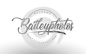 Bailey Personal Photography Logo Design with Photographer Name.