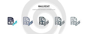 Bailment icon in different style vector illustration. two colored and black bailment vector icons designed in filled, outline,