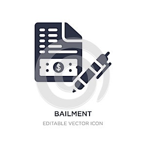 bailment icon on white background. Simple element illustration from Business concept