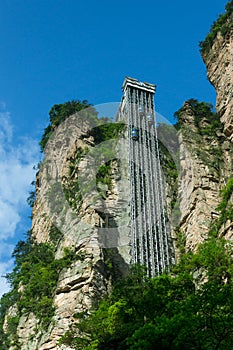 Bailong Elevator in Zhangjiajie, China photo