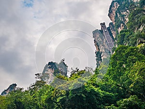 Bailong elevator of Zhangjiajie National Forest Park in Wulingyuan District Zhangjiajie City China