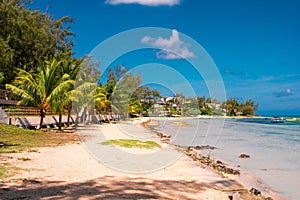 BAIN BOEUF Mauriutius. Beautiful beach in northern Mauritius. Coin de Mire,