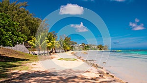 BAIN BOEUF Mauriutius. Beautiful beach in northern Mauritius. Coin de Mire, photo