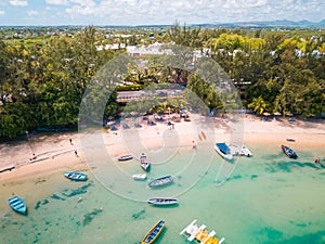 BAIN BOEUF Mauriutius. Beautiful beach in northern Mauritius. Coin de Mire,