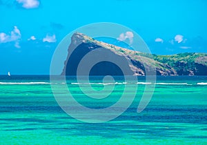 BAIN BOEUF Mauriutius. Beautiful beach in northern Mauritius. Coin de Mire, photo