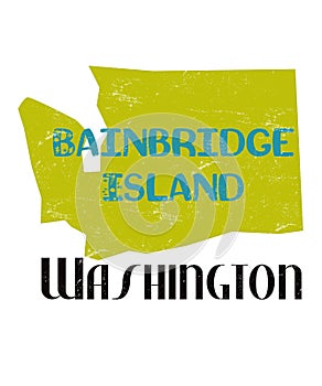 Bainbridge Island Washington graphic