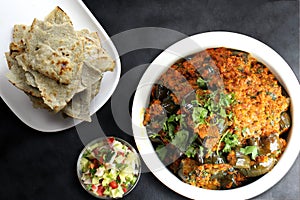 Baingan masala or eggplant curry or baingan ki sabzi