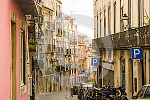 Bairro Alto, Lisboa, Portugal: Travessa lane do PoÃÂ§o da Cidade photo