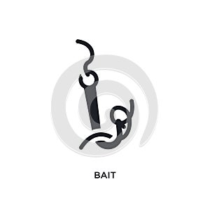 bait isolated icon. simple element illustration from nautical concept icons. bait editable logo sign symbol design on white