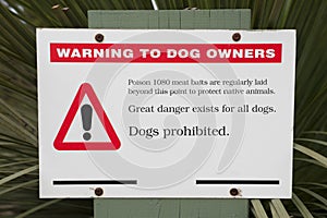 Baiting warning sign