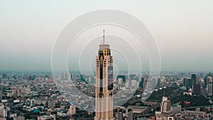 Baiyoke tower aerial view in Bangkok in Thailand