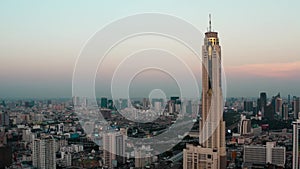 Baiyoke tower aerial view in Bangkok in Thailand