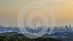 Baiyun mountain scene in the evening