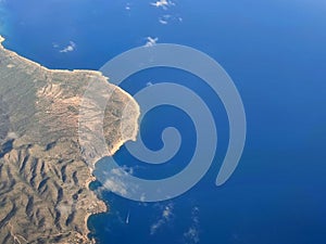 Baja california sur coast aerial view