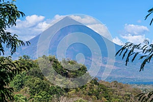 Bajawa - Distant view on Volcano Inierie photo