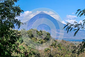 Bajawa - Distant view on Volcano Inierie photo