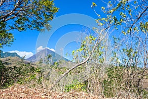 Bajawa - Distant view on Volcano Inierie photo