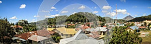 Panorama on Bajawa town, Nusa Tenggara, flores island, Indonesia photo