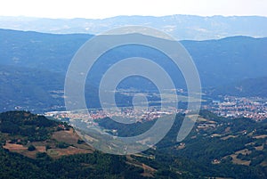 Bajina Basta, panorama of the town photo