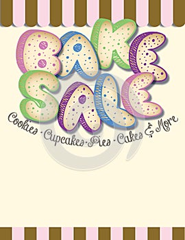 Bake Sale Flyer Poster Art Announcement Fundraiser