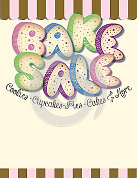 Bake Sale Flyer Poster Art Announcement Fundraiser photo