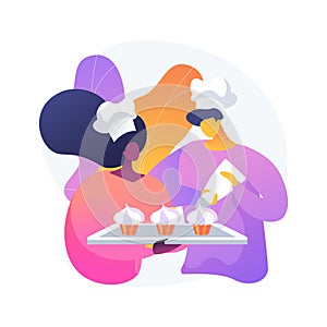 Bake together abstract concept vector illustration.