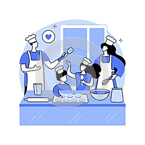 Bake together abstract concept vector illustration.