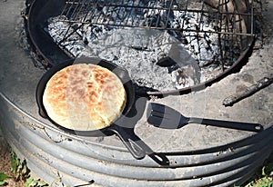 Baked bannock bread