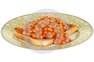 Baked Beans on Toast On a Plate