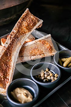 Baked beef bone marrow, roasted bone marrow