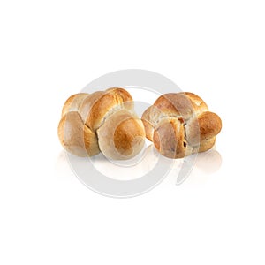 baked bread cereals cut out isolated white background with clipping path