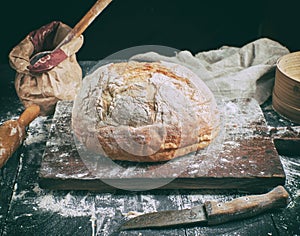 baked bread, white wheat flour