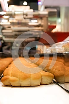 Baked Breads on the production line